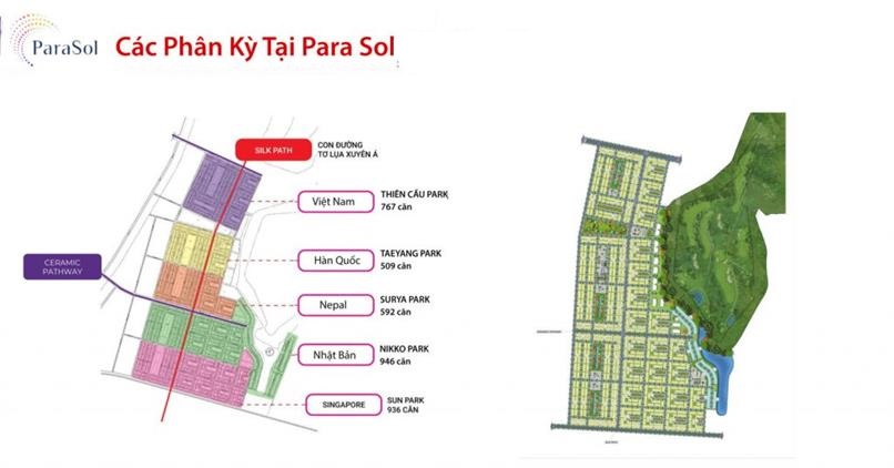 Mặt bằng phân khu Para Sol